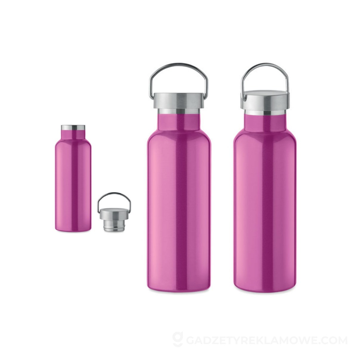 Butelka podwójna ścianka 500 ml FLORENCE - fuksja