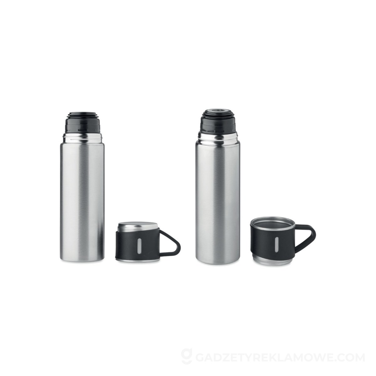 Butelka dwuścienna 420 ml TONIA - srebrna