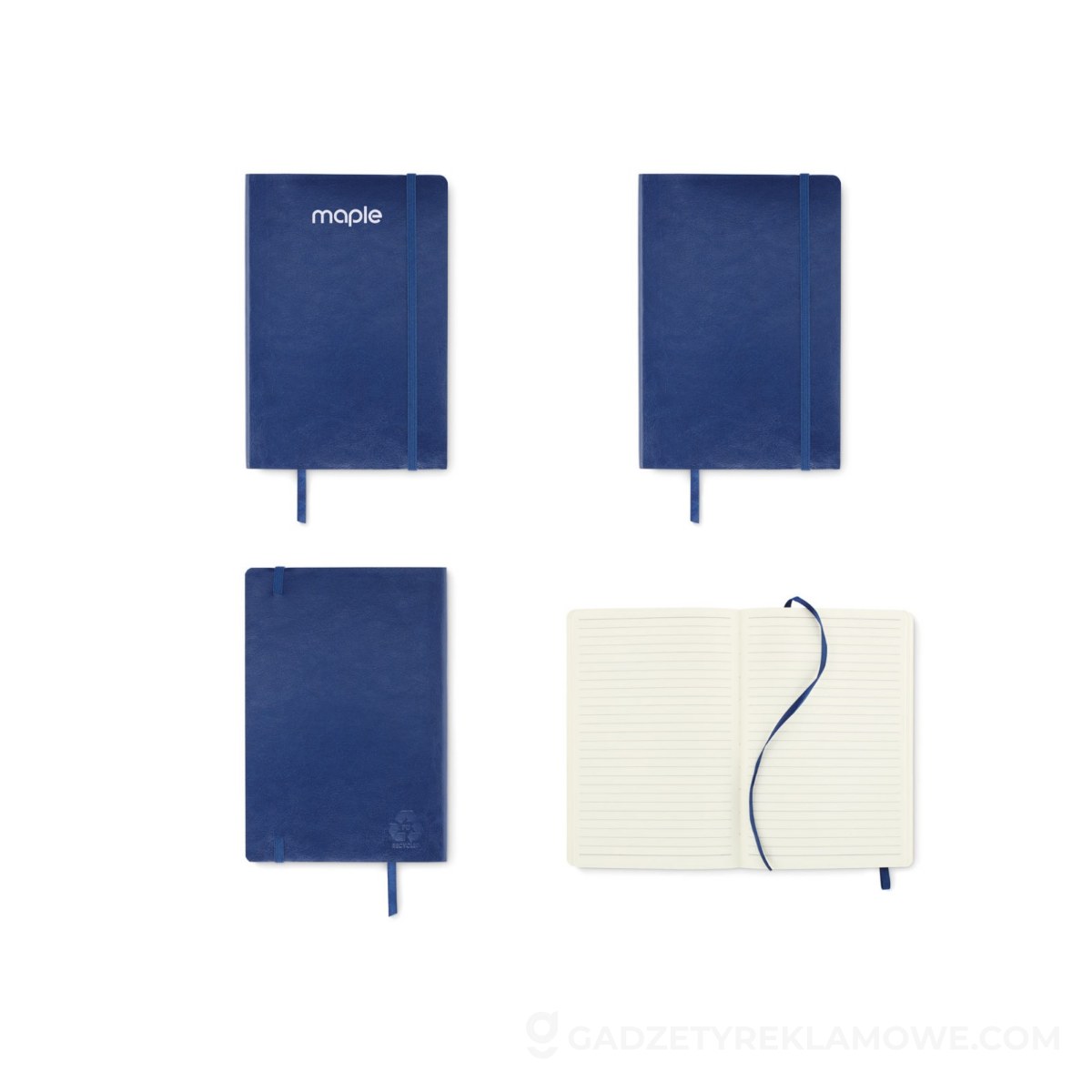 Budżet pod kontrolą! Luksusowe vs. tanie gadżety reklamowe w 2025 4 Notes A5 z recyklingu BRETA - niebieski
