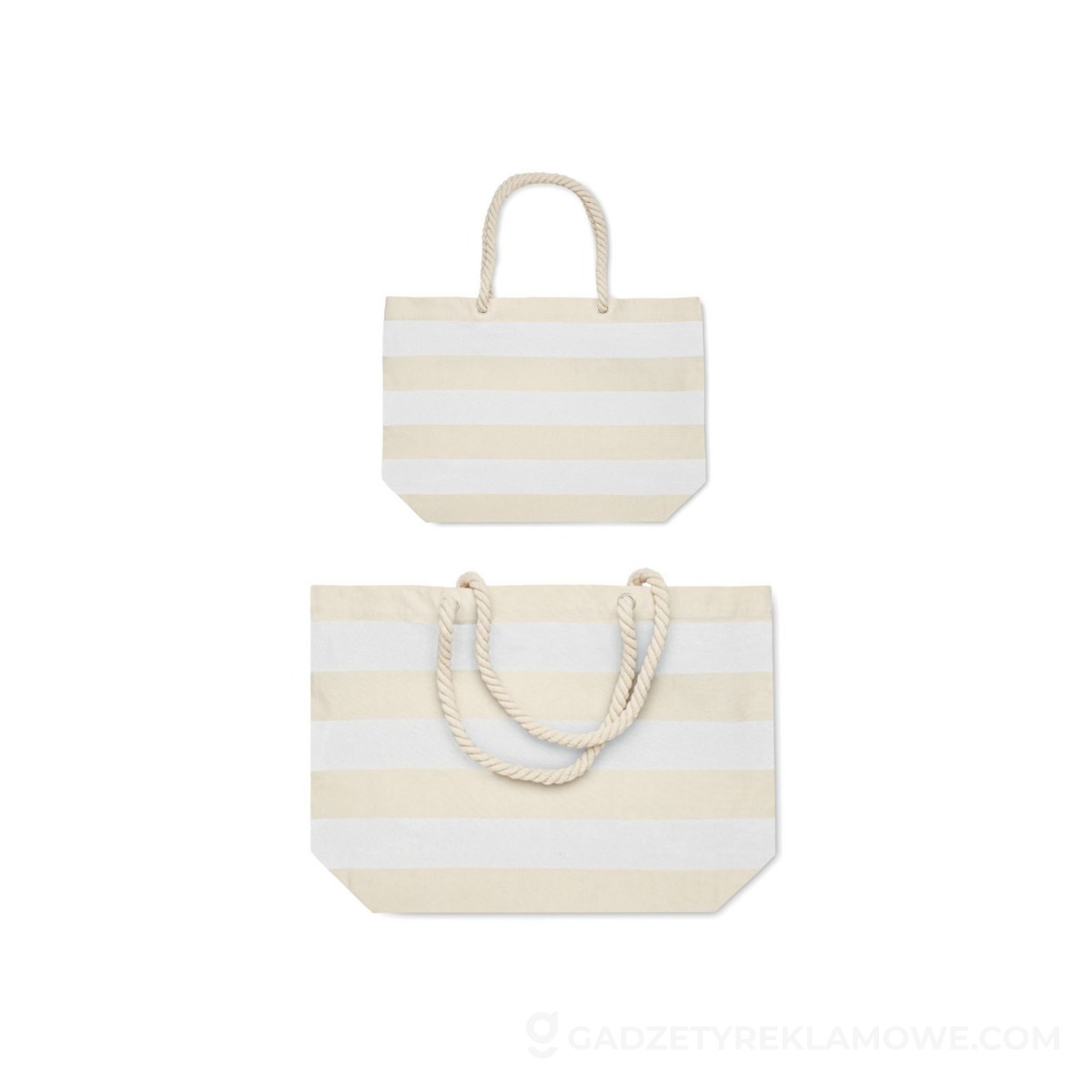 Torba plażowa bawełna 220gr/m² HEAVEN STRIPE - biała