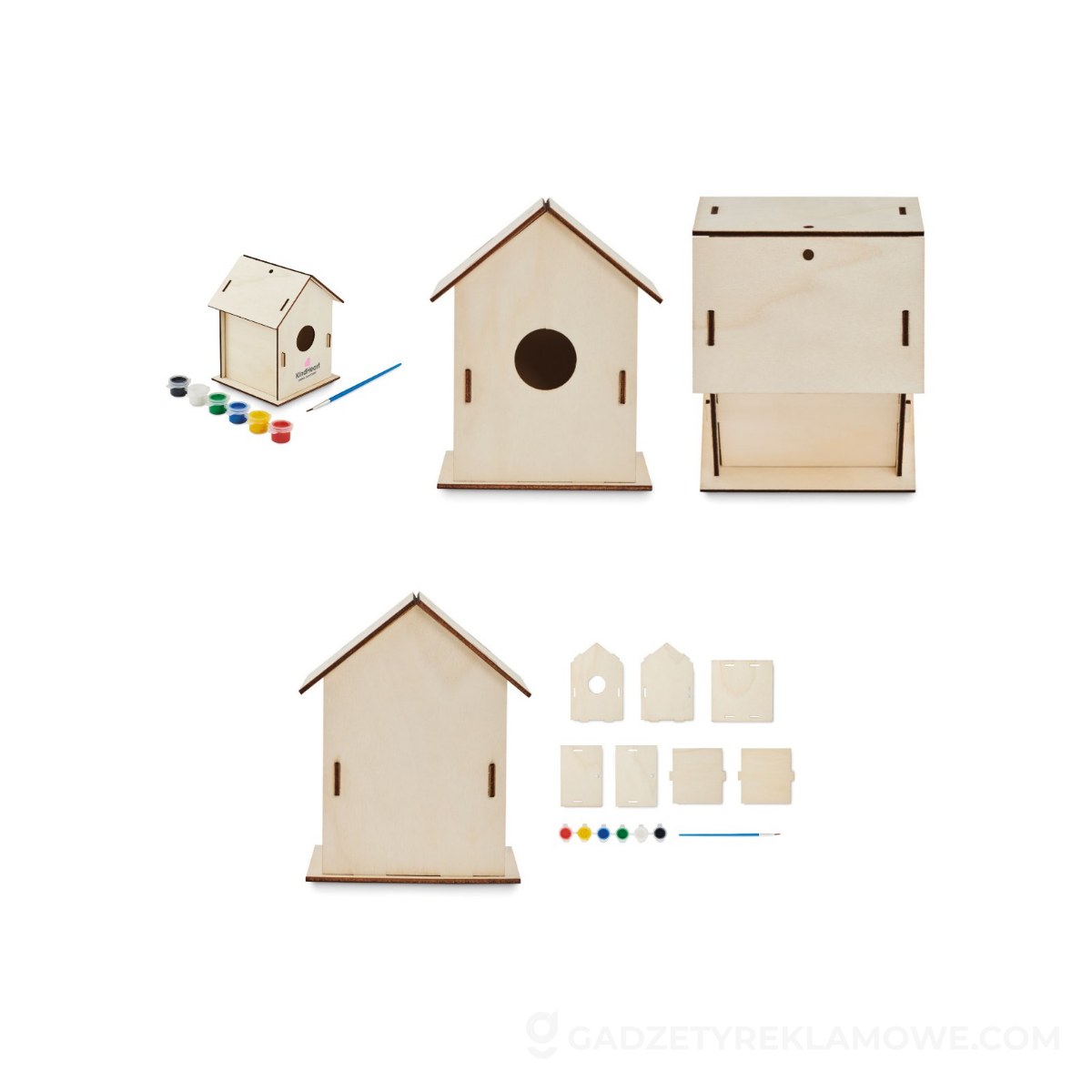 Drewniany domek dla ptaków DIY PAINTHOUSE - drewniany