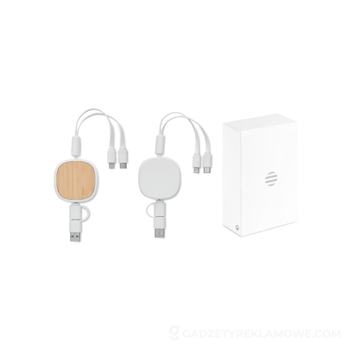 Chowany kabel USB do ładowania TOGOBAM - biały
