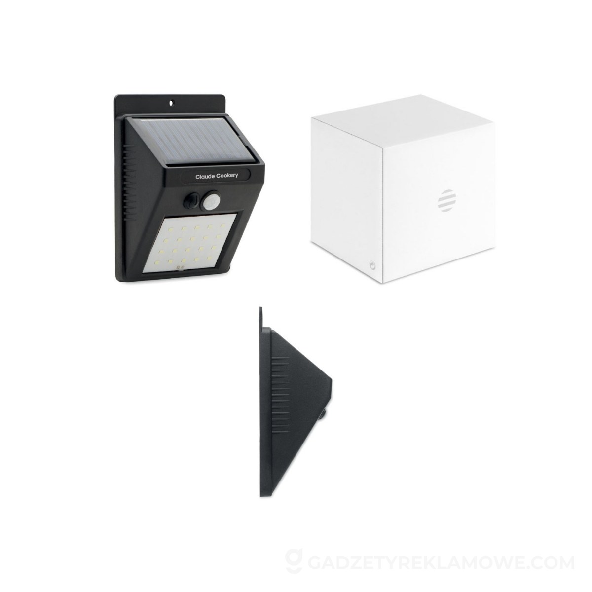 Solarna lampa LED z czujnikami MOTI - czarna