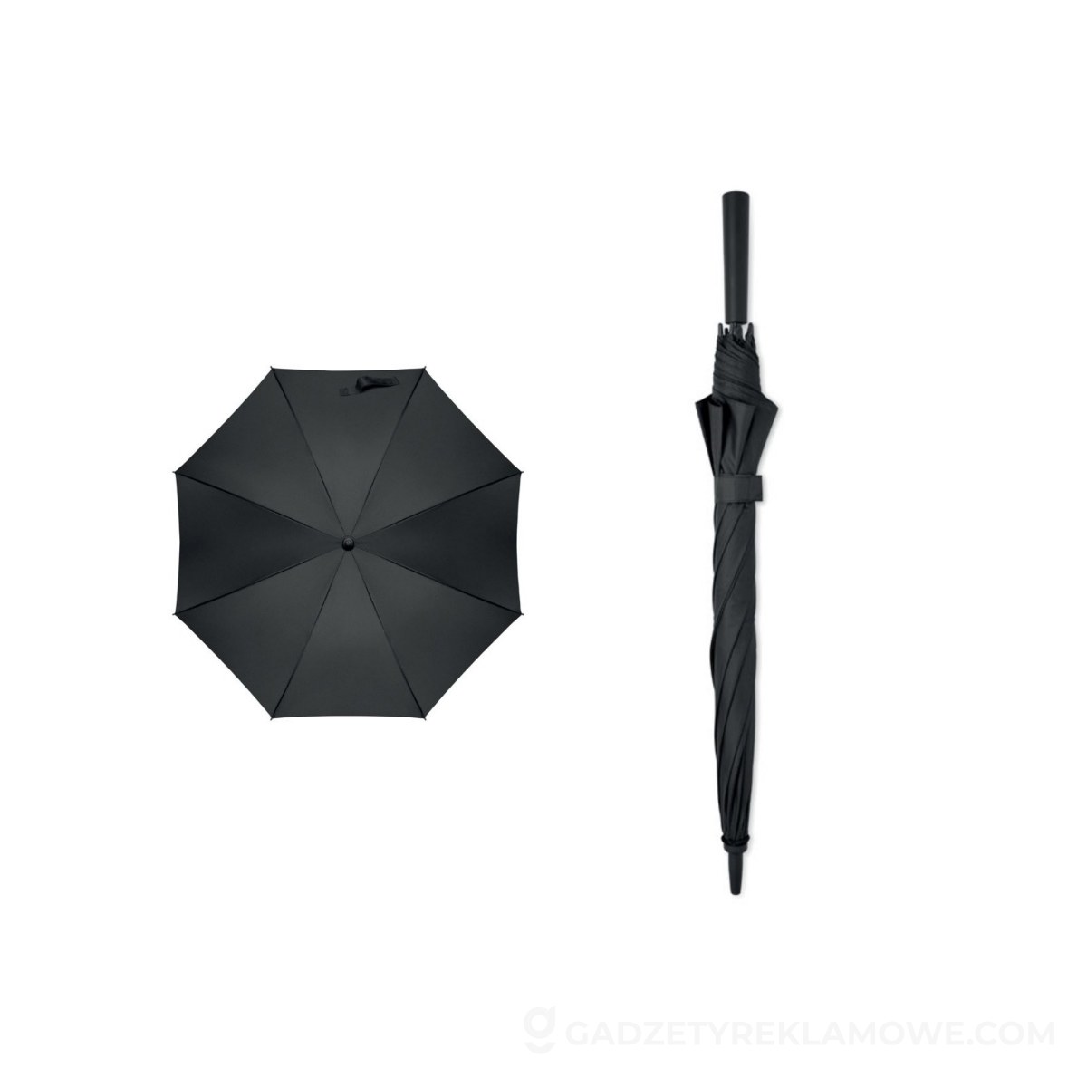 23-cal. wiatroodporny parasol SEATLE - czarny