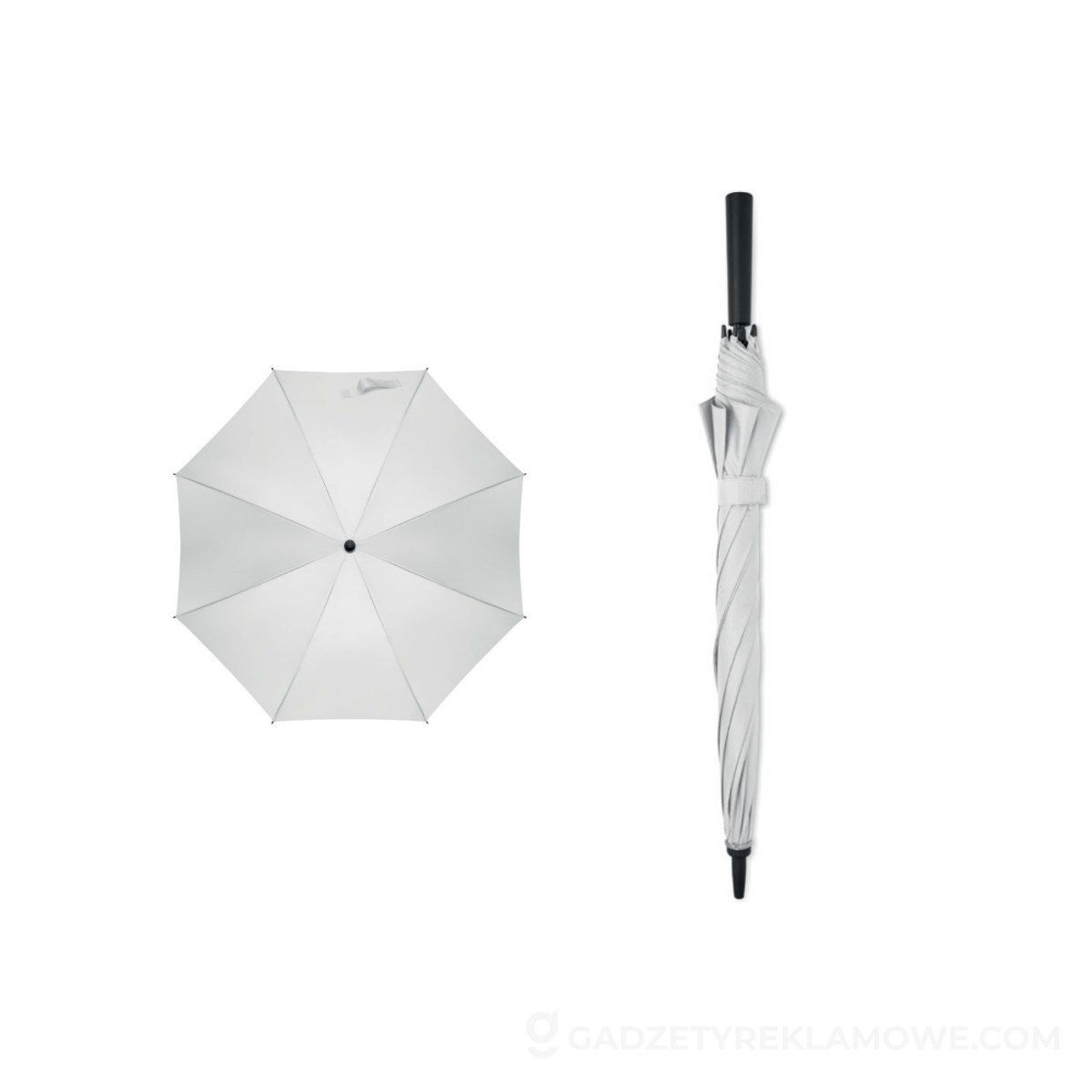 23-cal. wiatroodporny parasol SEATLE - biały