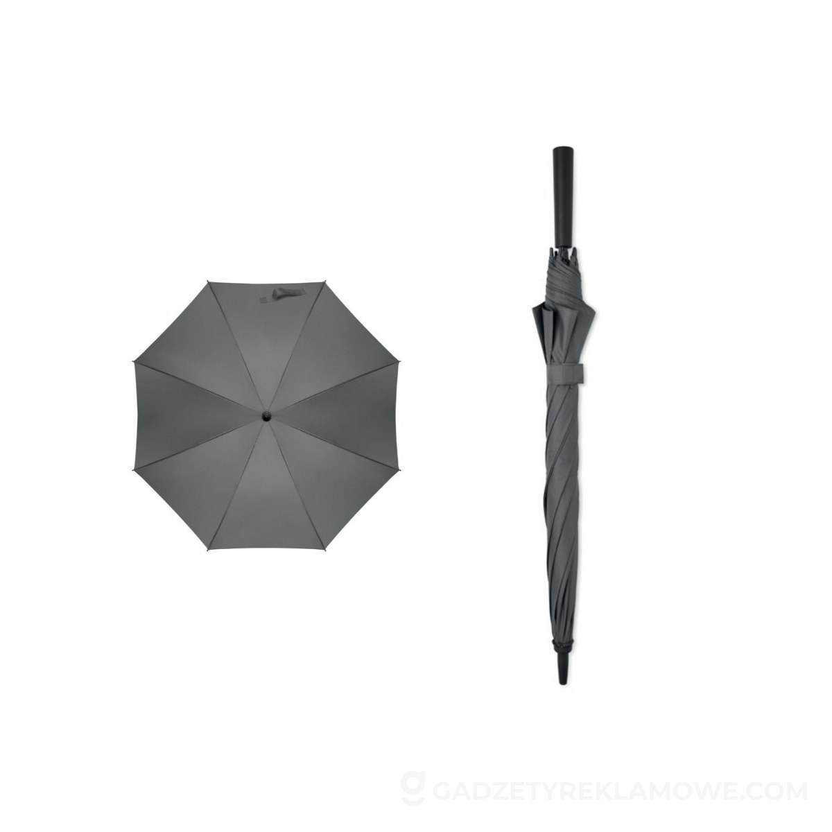 23-cal. wiatroodporny parasol SEATLE - szary
