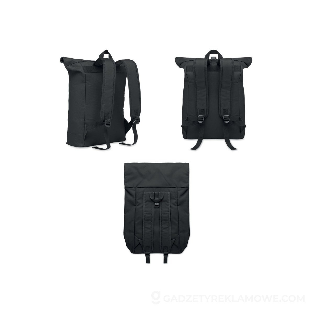 Plecak rolltop poliester 600D IREA - czarny