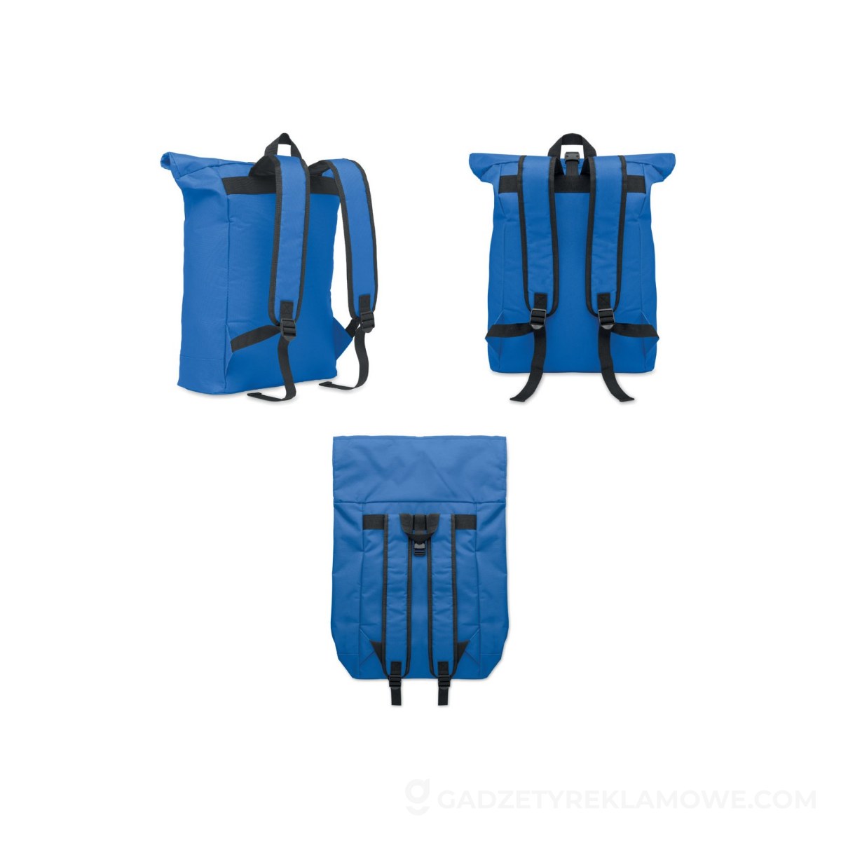 Plecak rolltop poliester 600D IREA - niebieski