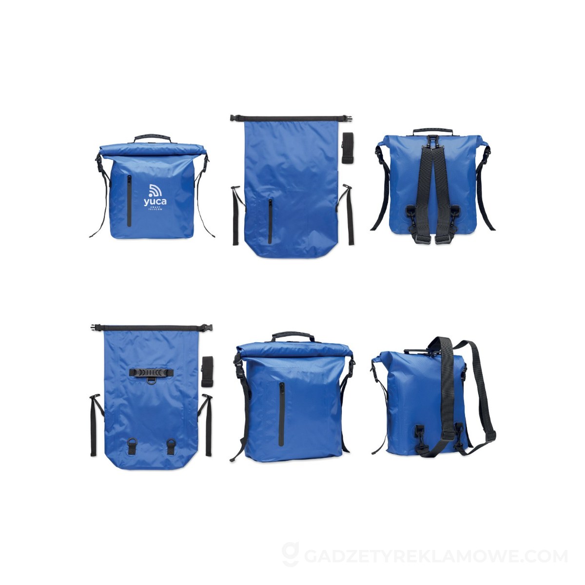 Wodoodporna torba RPET rolltop SCUBAROLL - niebieska