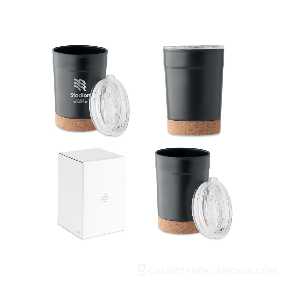Kubek dwuściankowy 300 ml NOMU - czarny