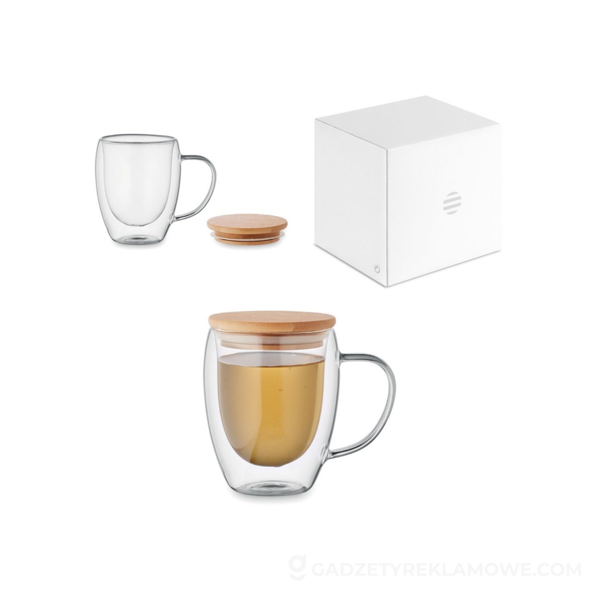 Kubek z podwójną ścianką 250ml TIRAL - przezroczysty