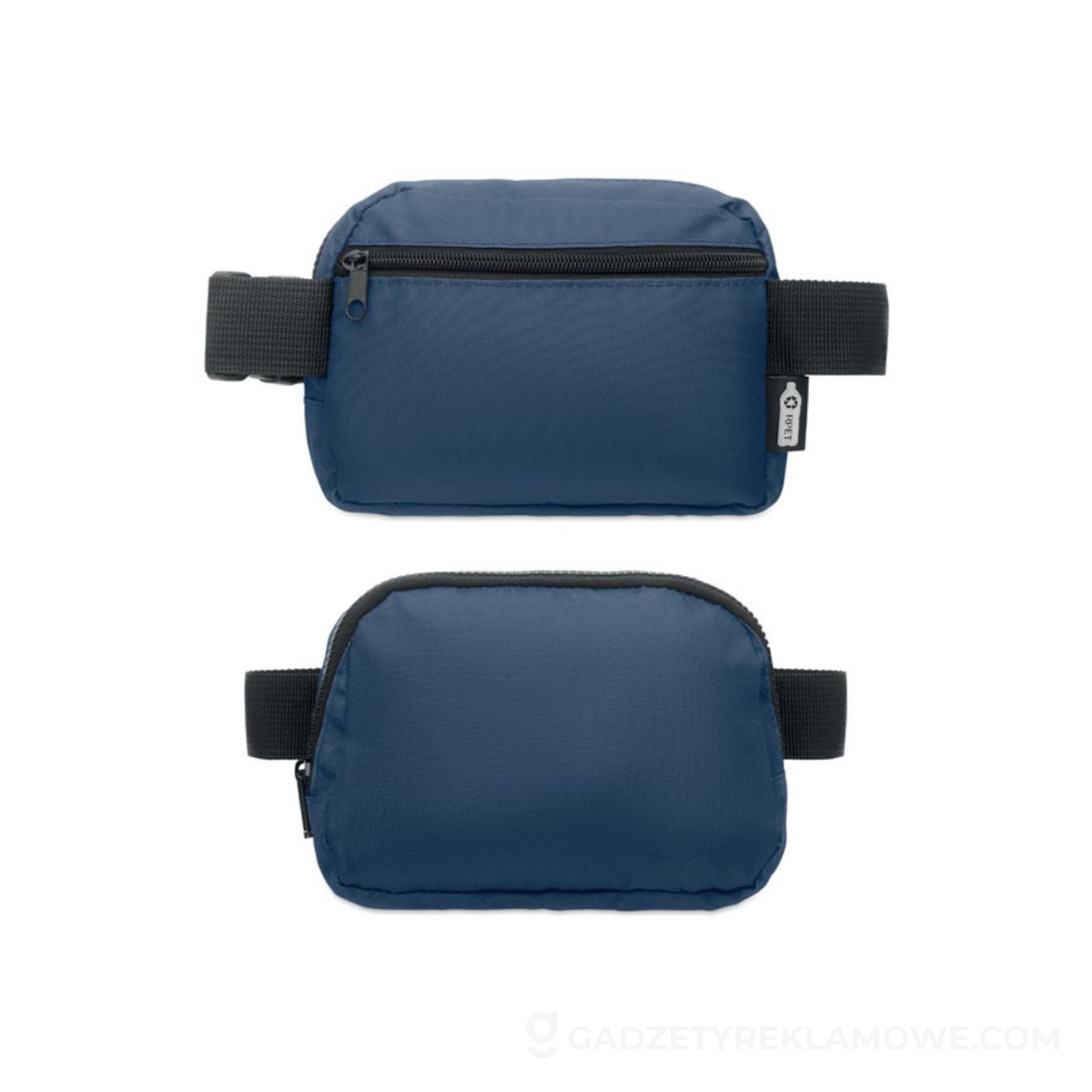 Torba biodrowa 300D RPET TOSHI - niebieska