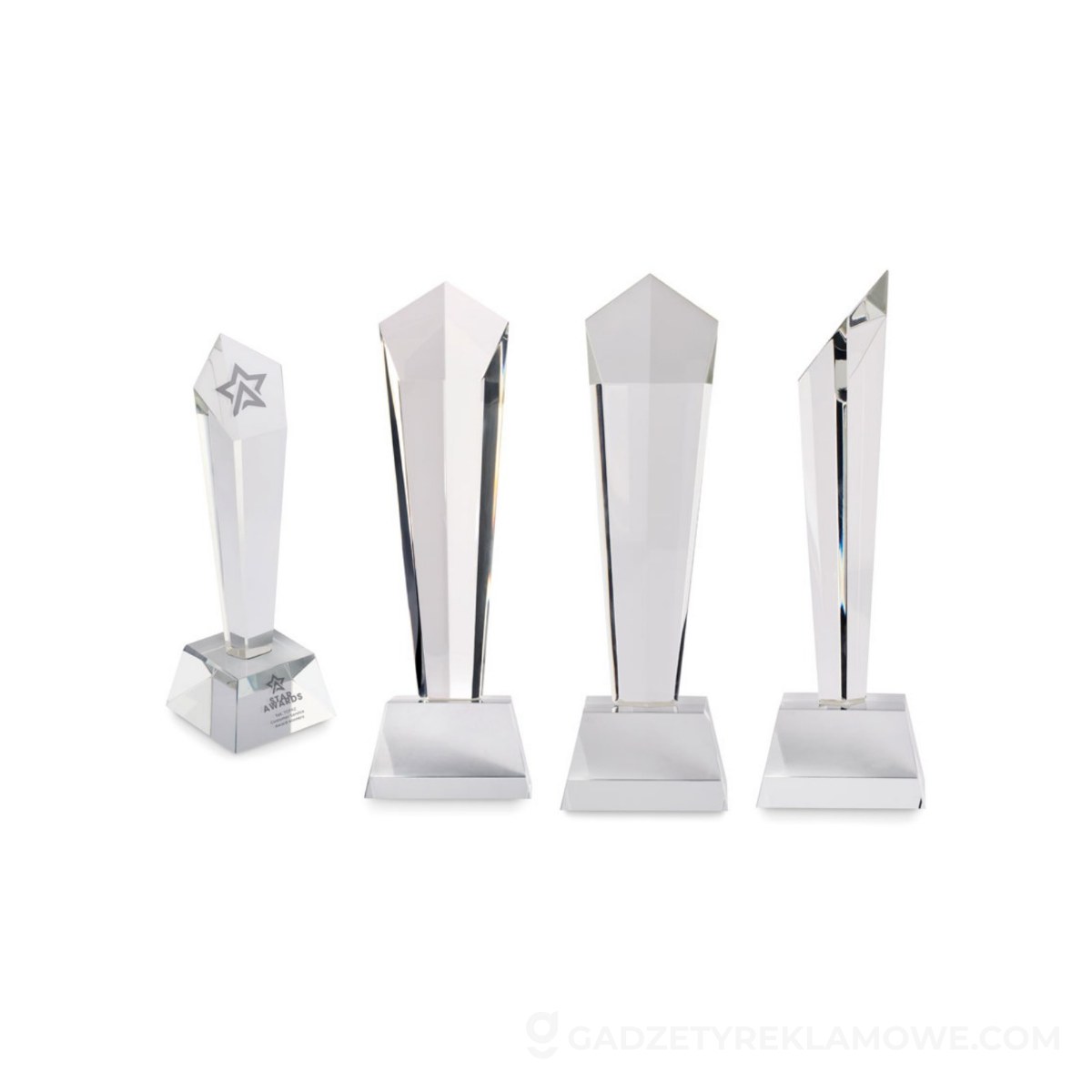 Kryształowa statuetka DIAWARD - przezroczysta