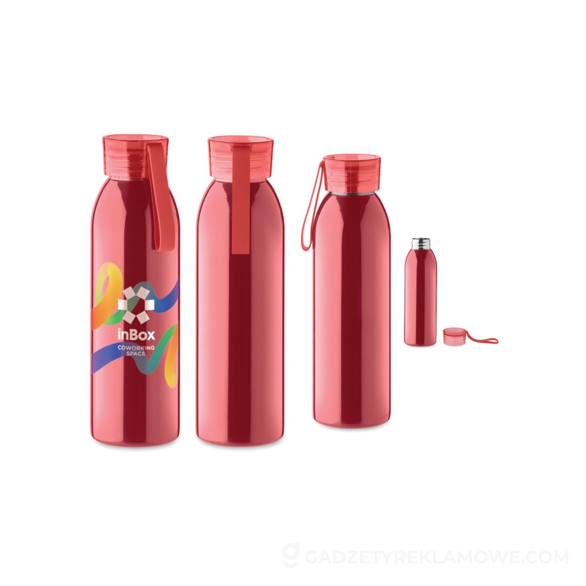 Butelka ze stali 650ml BIRA - czerwona