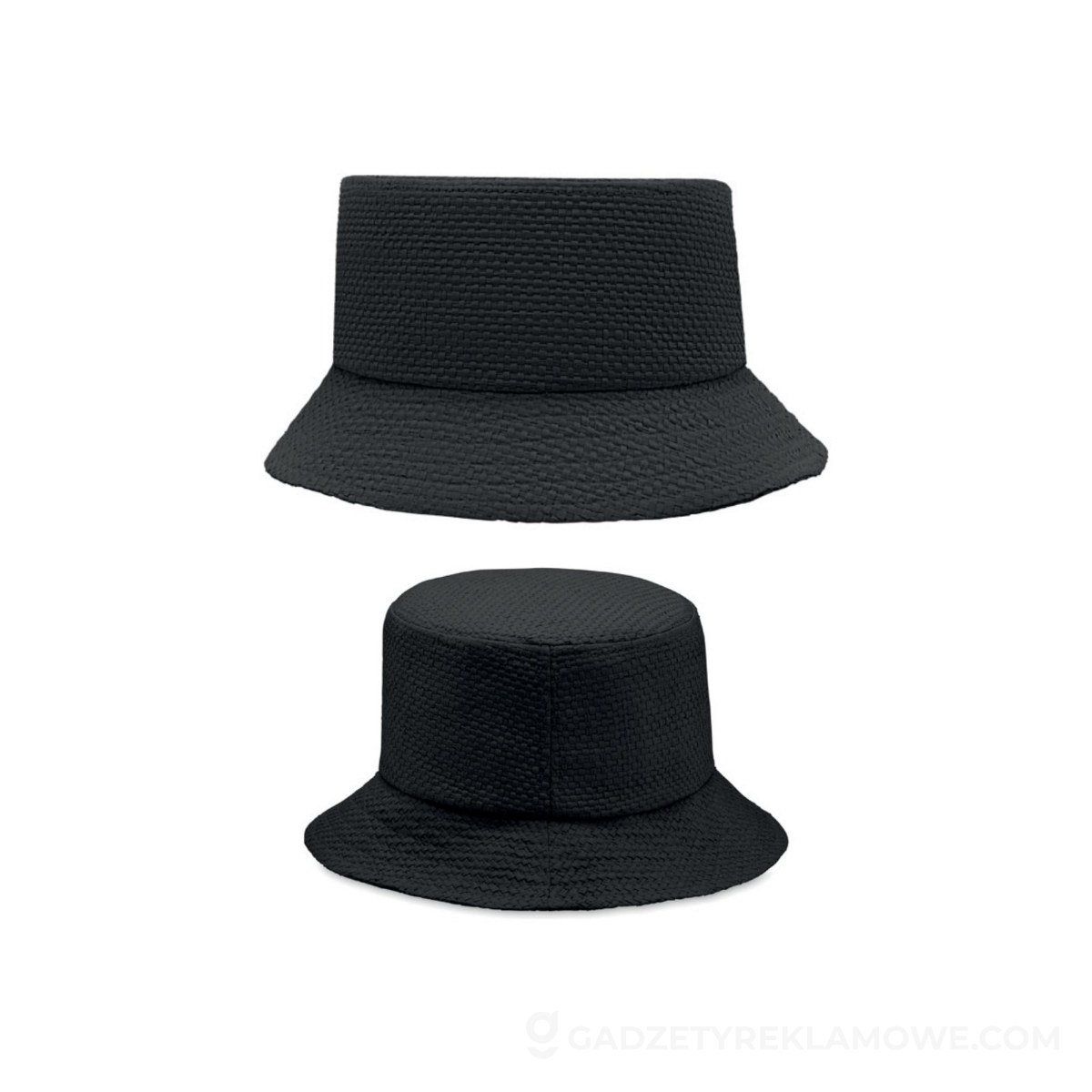 Papierowy kapelusz słomkowy BILGOLA+ - czarny