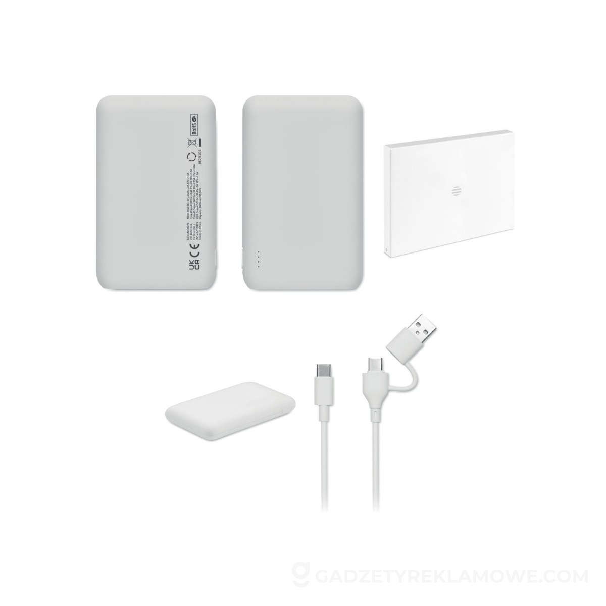 Power bank 5000 mAh POWER52C - biały