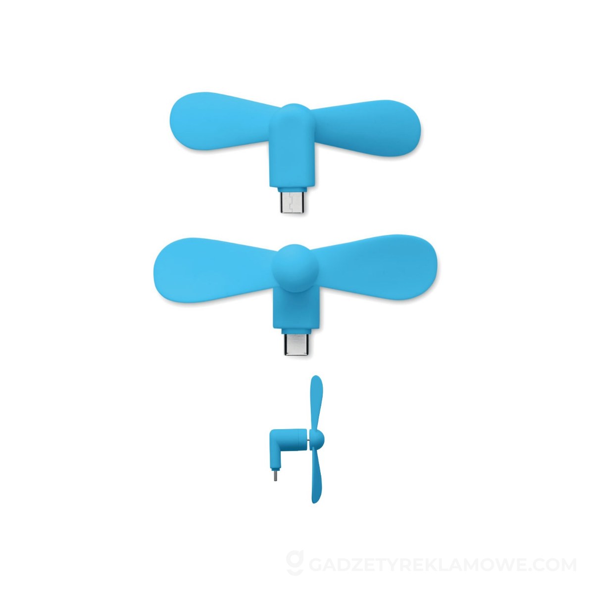 Przenośny wentylator USB PHAN - turkusowy