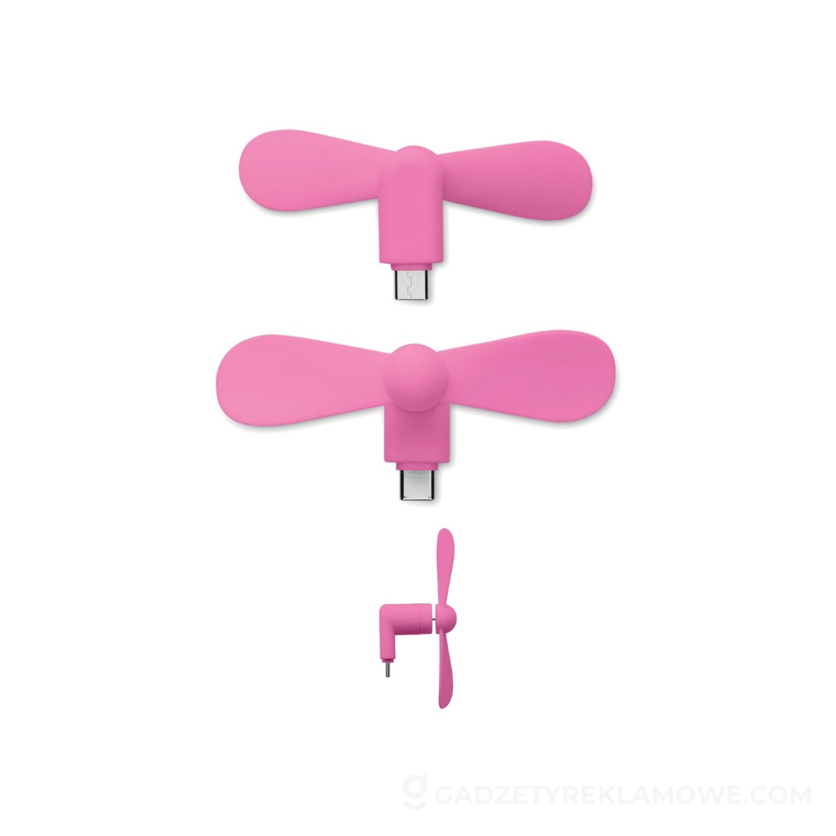 Przenośny wentylator USB PHAN - fuksja