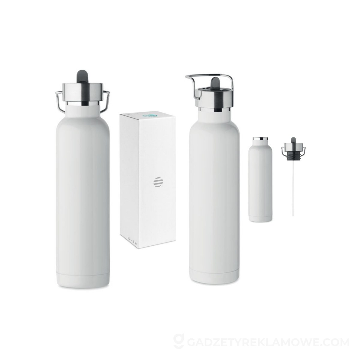 Butelka dwuścienna Riflow 660 ml - biała