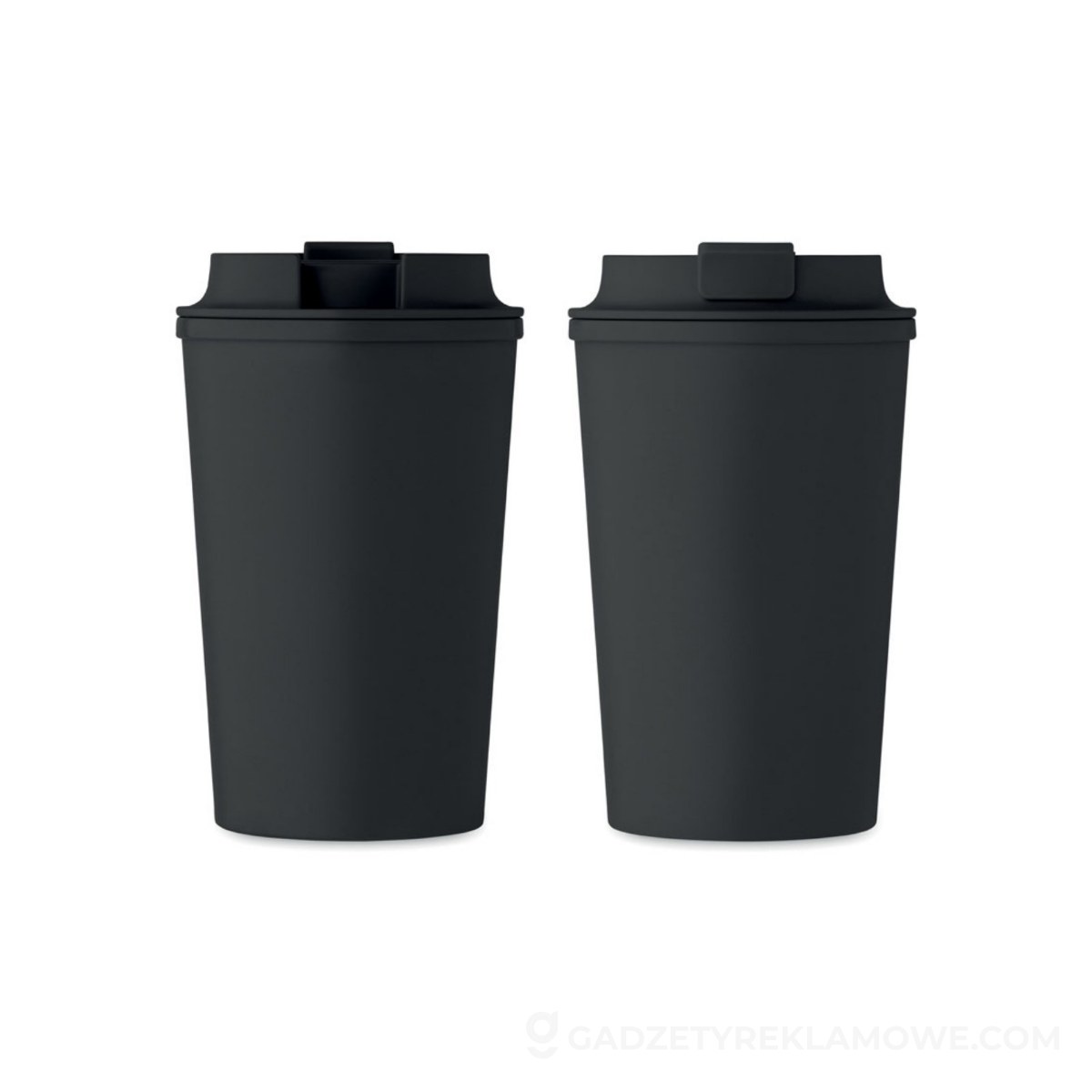 Kubek dwuścienny 350ml BEIBAKU - czarny