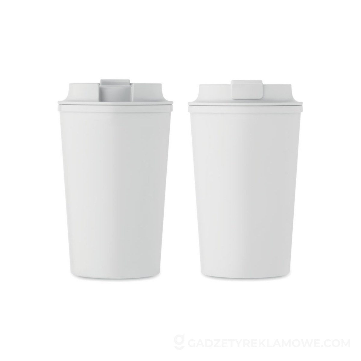 Kubek dwuścienny 350ml BEIBAKU - biały