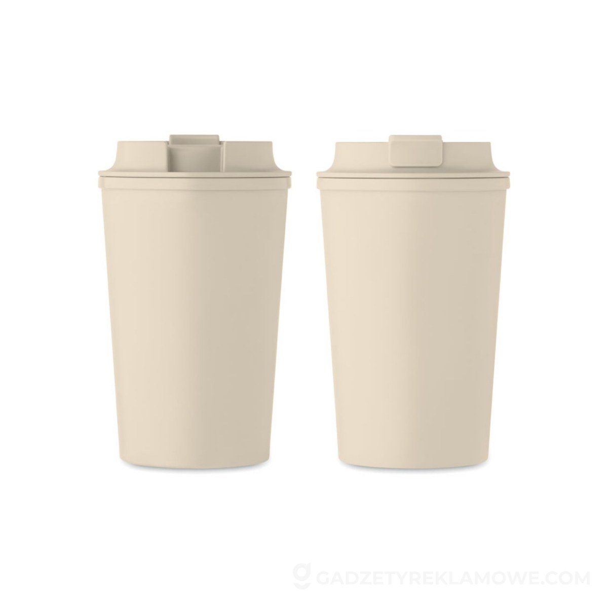 Kubek dwuścienny 350ml BEIBAKU - beżowy