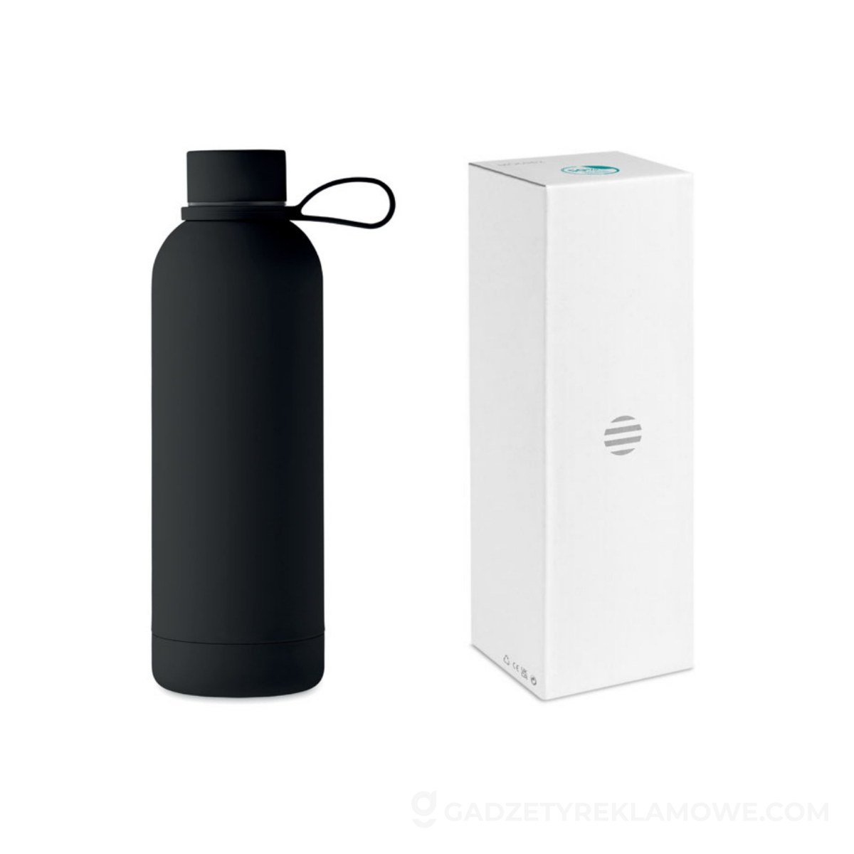 Butelkadwuścienna 500 ml EMERALD - czarna