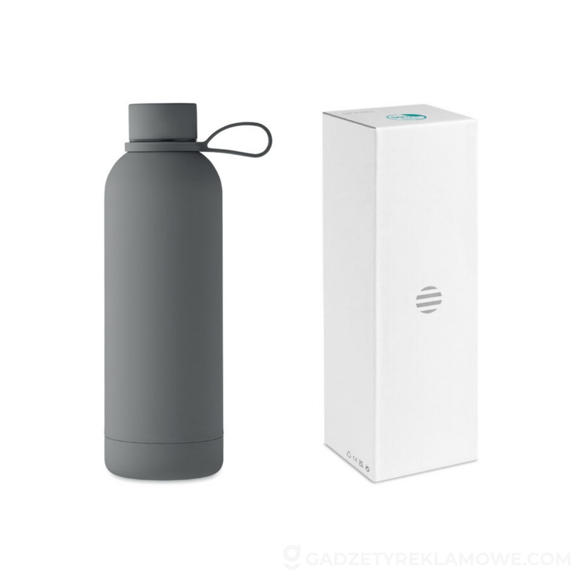 Butelkadwuścienna 500 ml EMERALD - ciemnoszara
