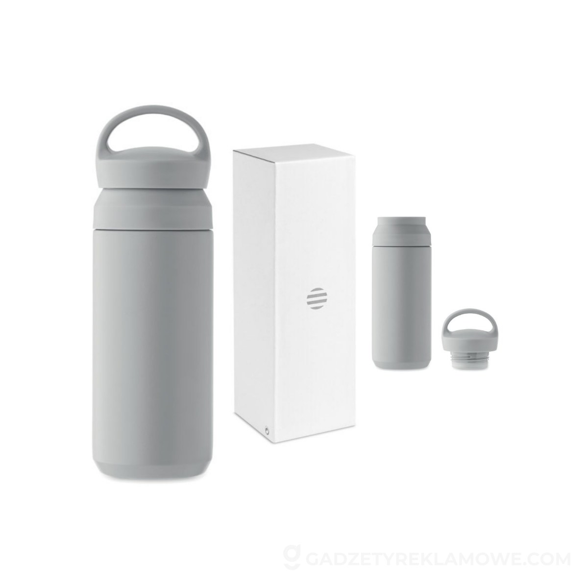 Butelka dwuścienna 320 ml ONYX - szara