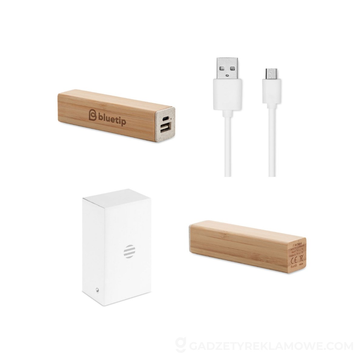 Power bank 2600 mAh POWERBAMC - drewniany