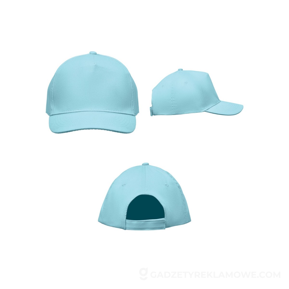 Czapka z daszkiem 5-panelowa SUNNY - baby blue