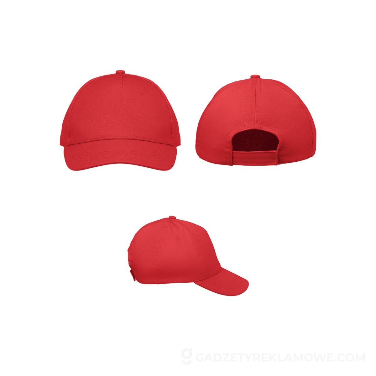 Czapka dla dzieci 5 paneli. BUZZ KIDS - czerwona