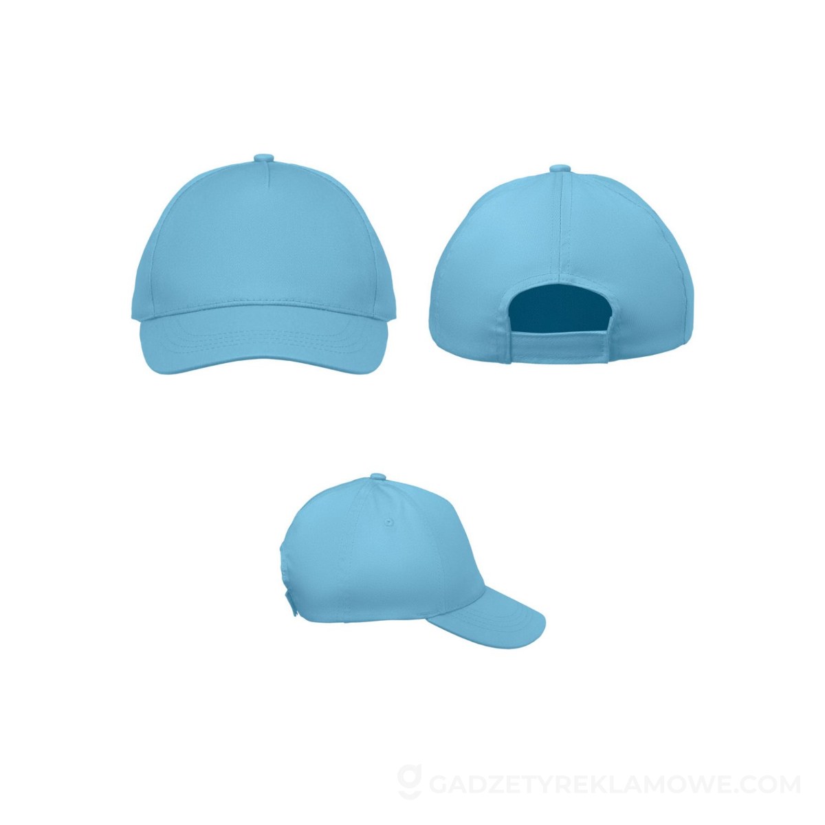 Czapka dla dzieci 5 paneli. BUZZ KIDS - baby blue