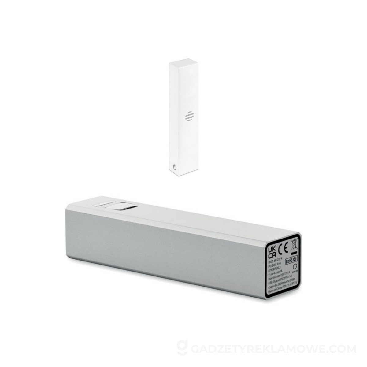 Power bank 2600 mAh POWERALUC - srebrny