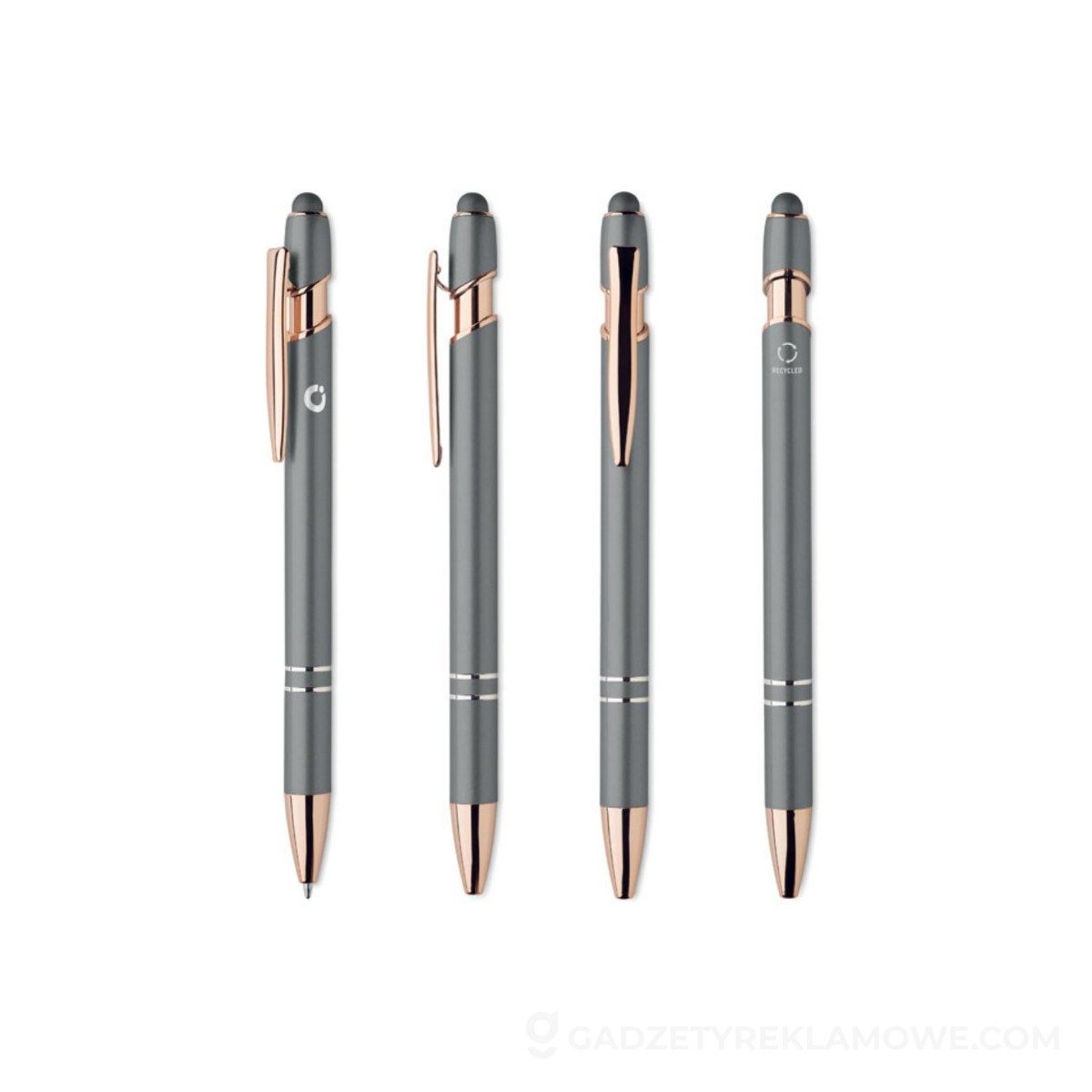 Aluminiowy długopis z rec. SCRIBBLE - ciemnoszary