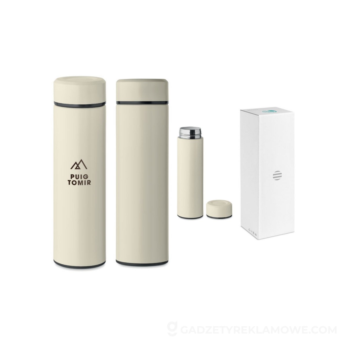Gadżety reklamowe Radom 10 Butelka z ceramiką 420 ml NUNAVUT - biała matowa