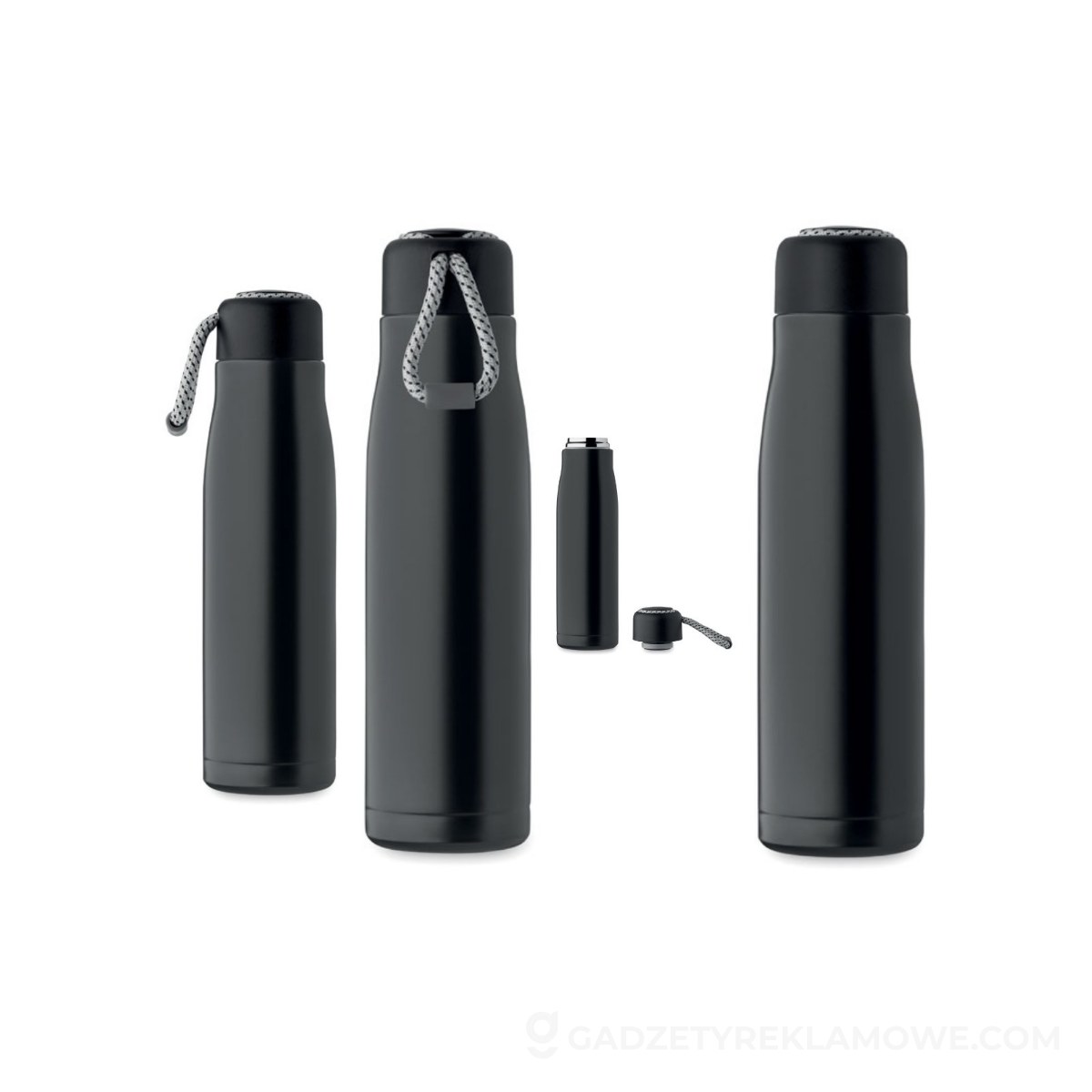 Butelka dwuścienna 500 ml Cordle - czarna