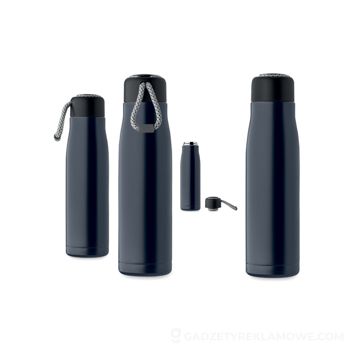 Butelka dwuścienna 500 ml CORDLE - ciemnogranatowa