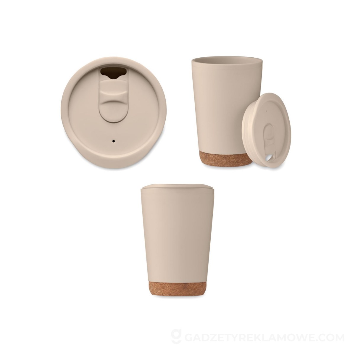 Kubek dwuścienny 300 ml CO - beżowy