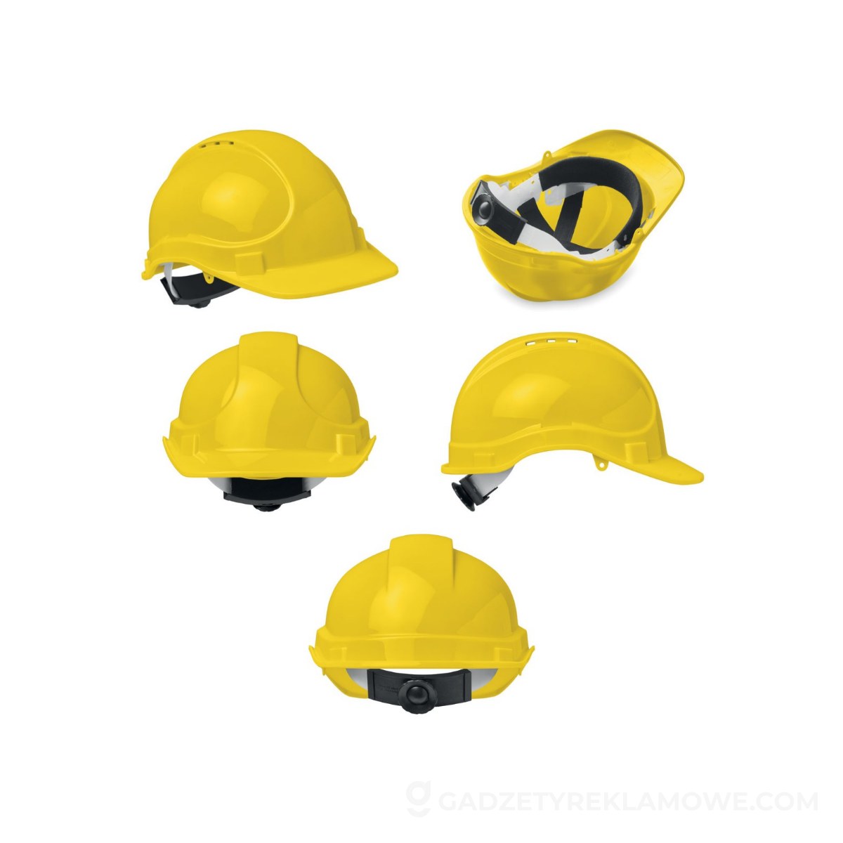 Kask ochronny z ABS HELM - żółty