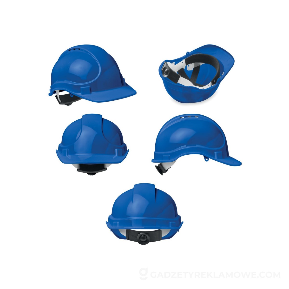 Kask ochronny z ABS HELM - niebieski