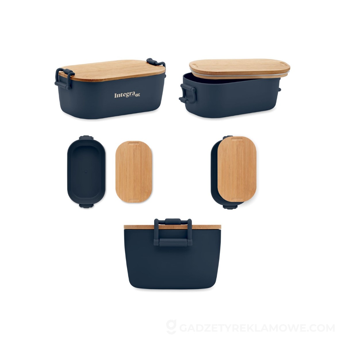 Lunch box PP 700 ml LEKKER - ciemnogranatowy