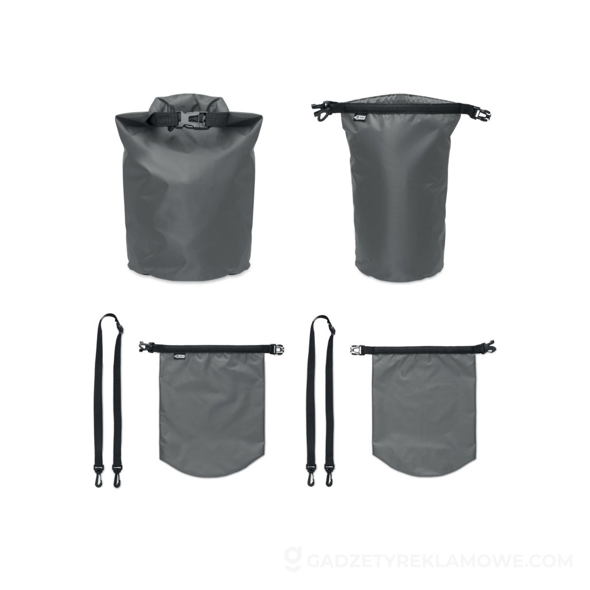 Wodoodporna torba 210T RPET 5L BOLSAIBLE + - ciemnoszara