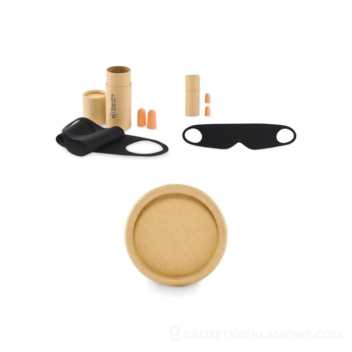 Zestaw podróżny w papierowej tu MASKSET - beżowy