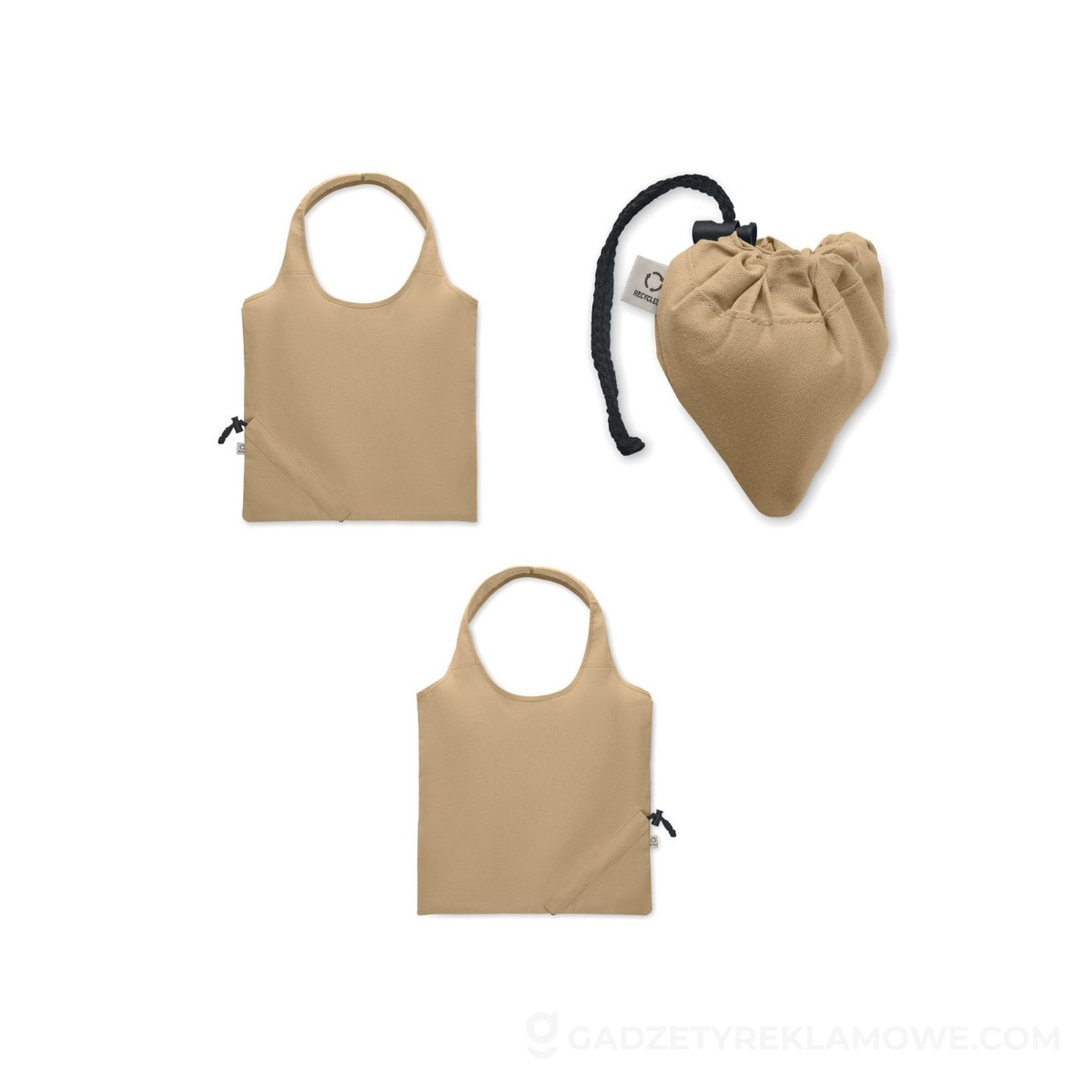 Składana torba na zakupy 140 gr CARRIE COLOUR - khaki