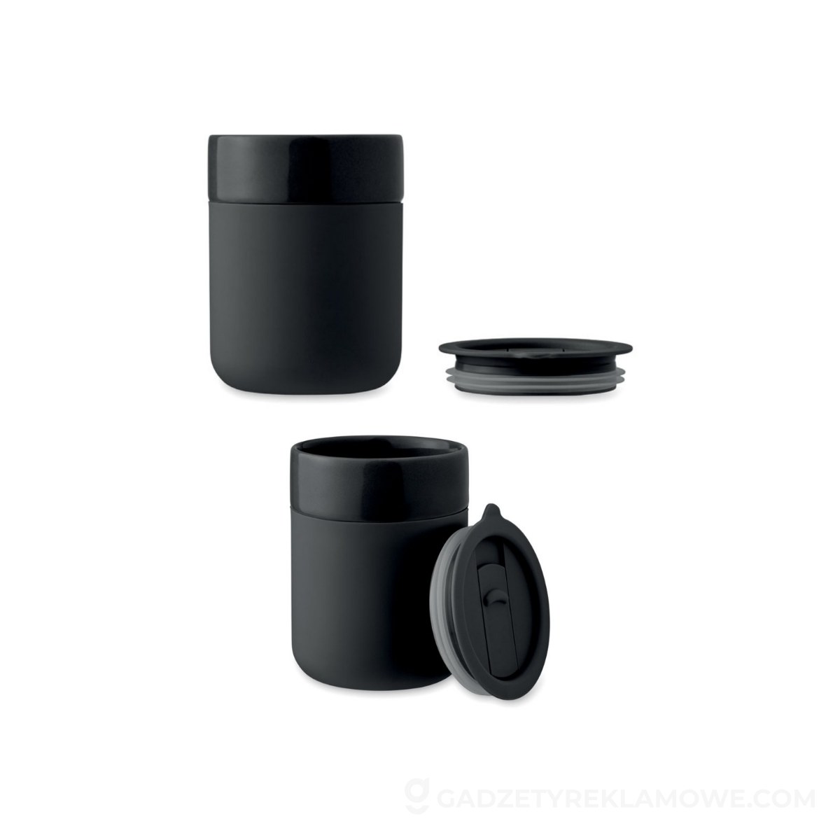 Jakie są najbardziej popularne gadżety reklamowe? 5 Kubek ceramiczny 330 ml QERAM - czarny