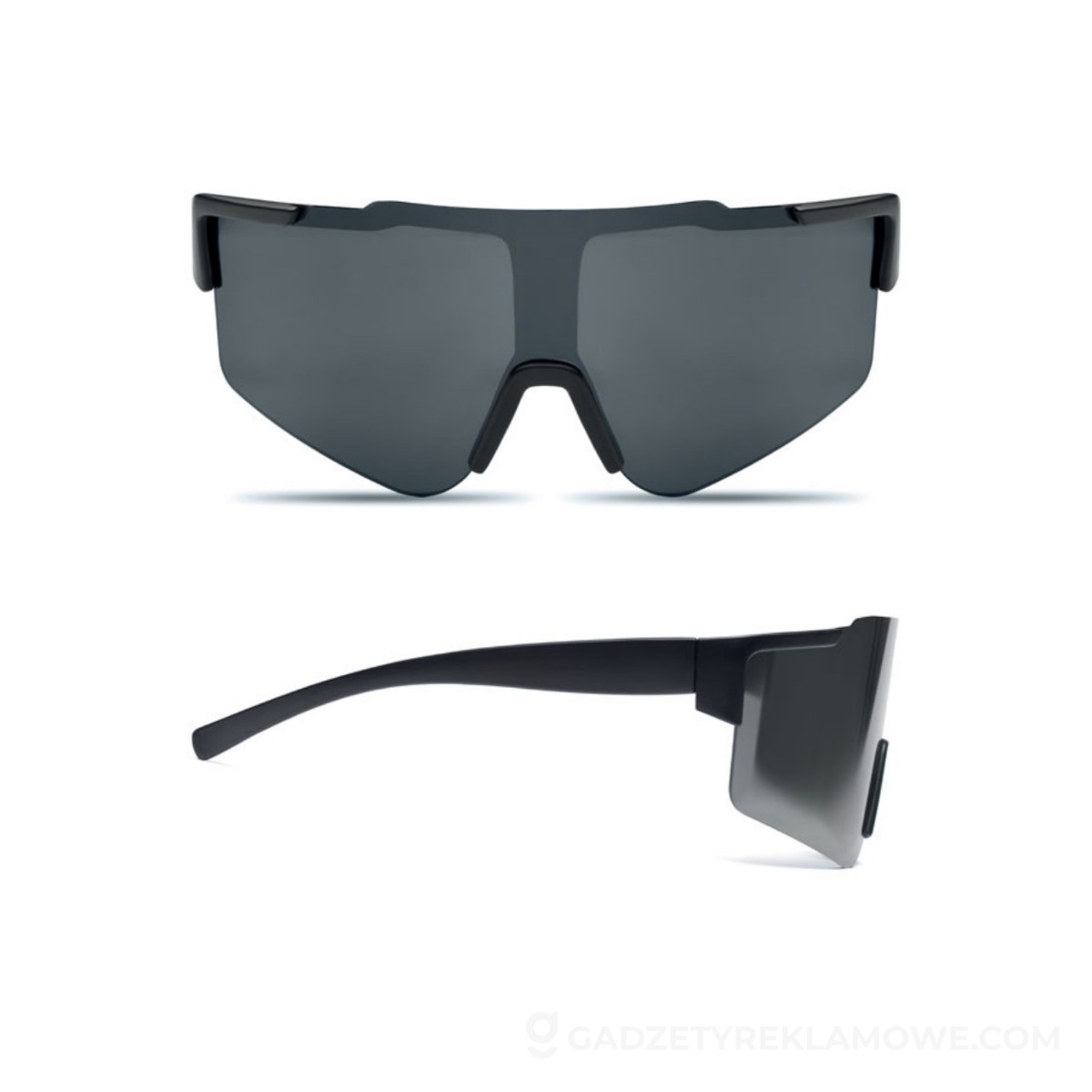 Lustrzane sportowe okulary prze SHINE - czarne