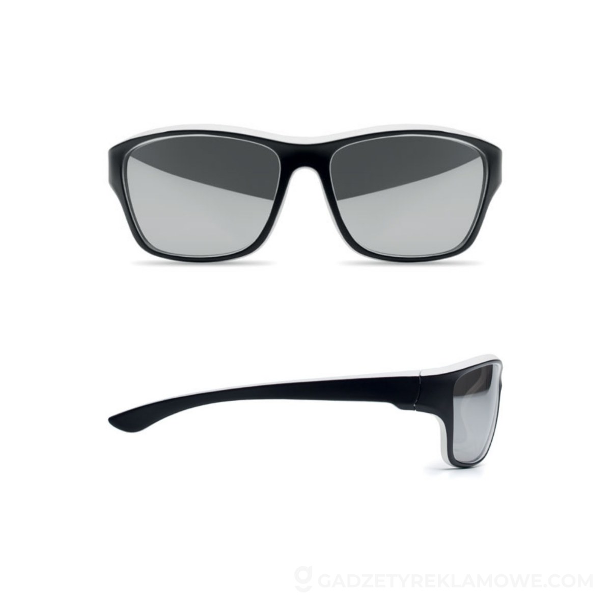 Lustrzane sportowe okulary prze YUMA - białe