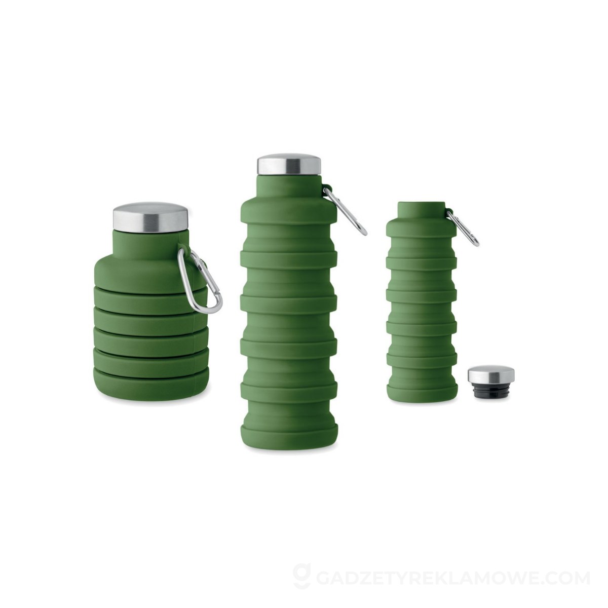 Składana butelka 500 ml KOLAPSI - ciemnozielona