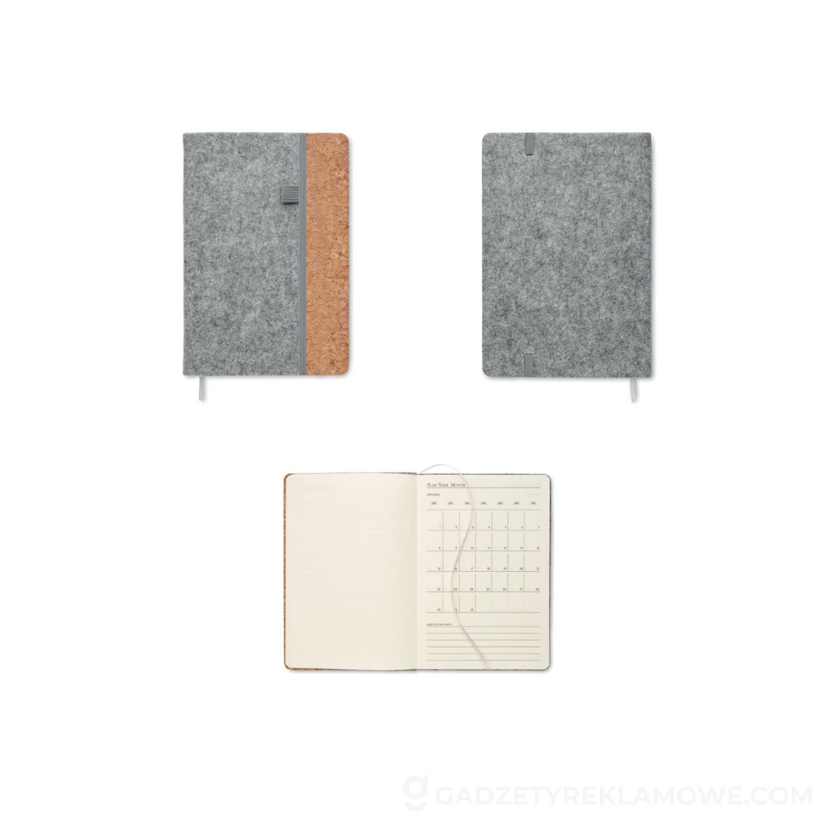 Notatnik korkowy A5 RPET CORKBOOK - szary